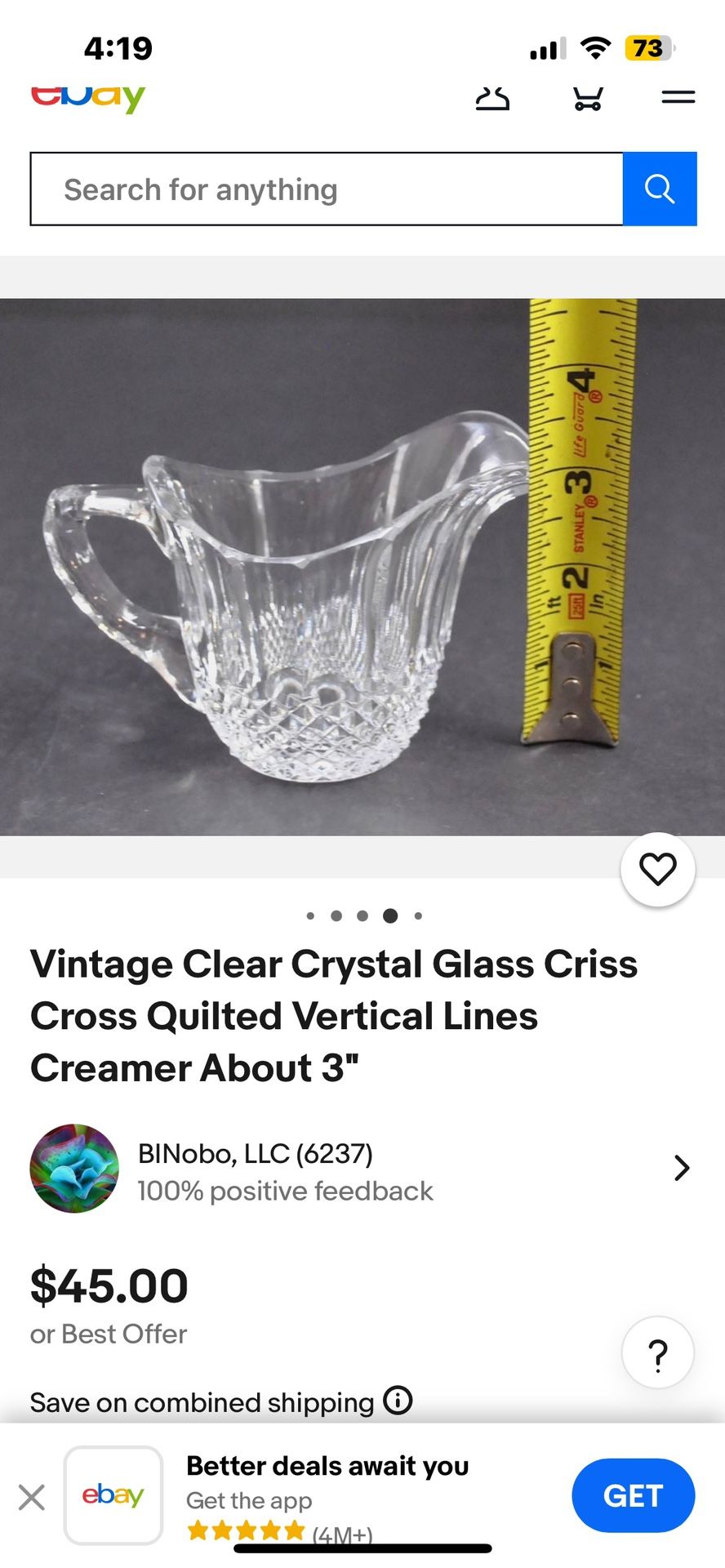 Vintage Clear Crystal