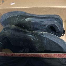 All Black Chunky Vans 