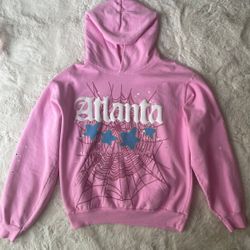 pink atlanta sp5der hoodie