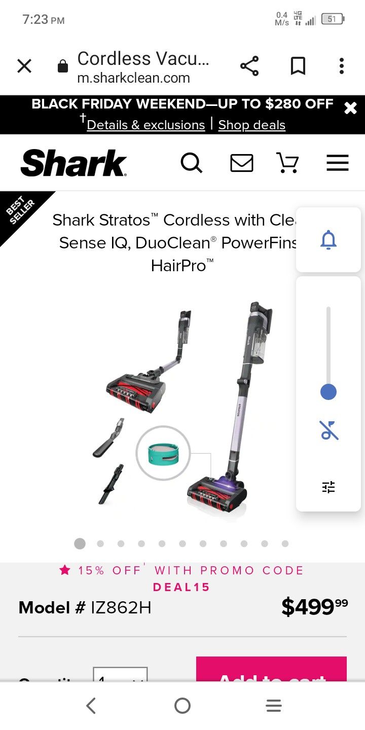 Shark Stratos Cordless Stick Vacuum 