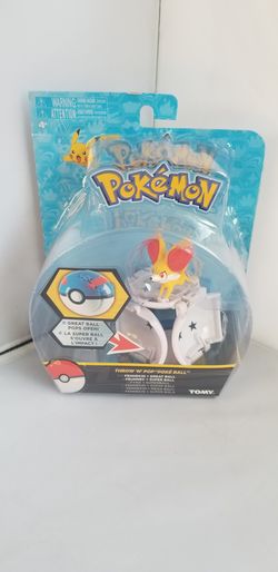 Fennekin Pokemon Throw N Pop Poke Great Ball Action Figure Kids Toy 2016 TOMY