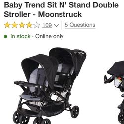 Brand New Baby Trend Sit N Stand Double Stroller