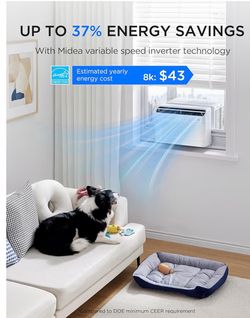 Midea 8,000 BTU U Shaped Smart Inverter Window Air Conditioner