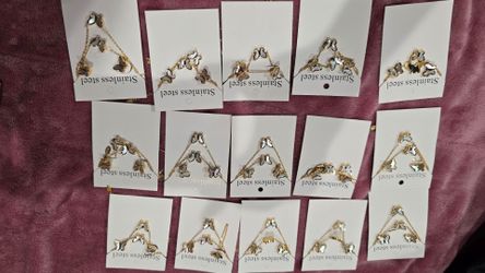 Lote de 11 set joyeria gold plated
