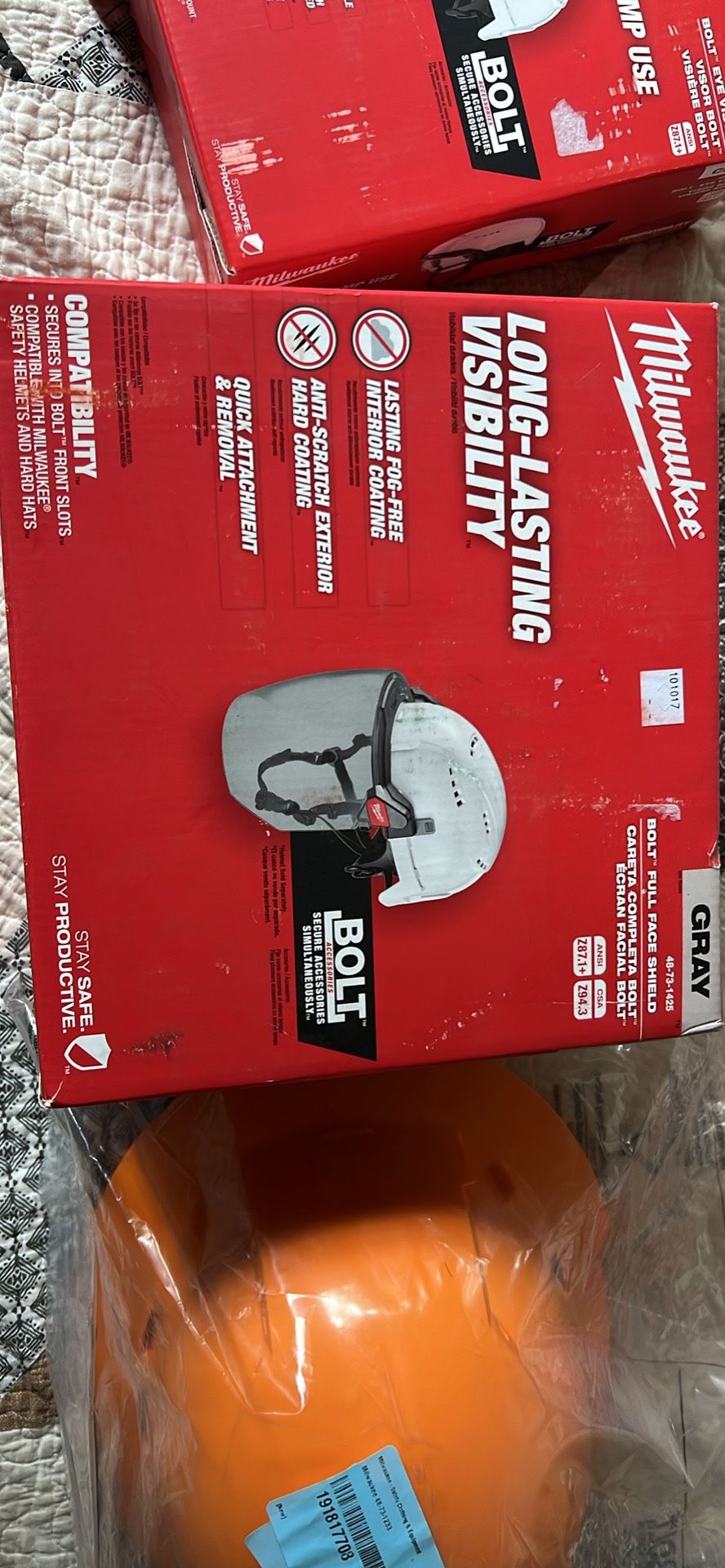 Milwaukee Bolt Gray Face Shield