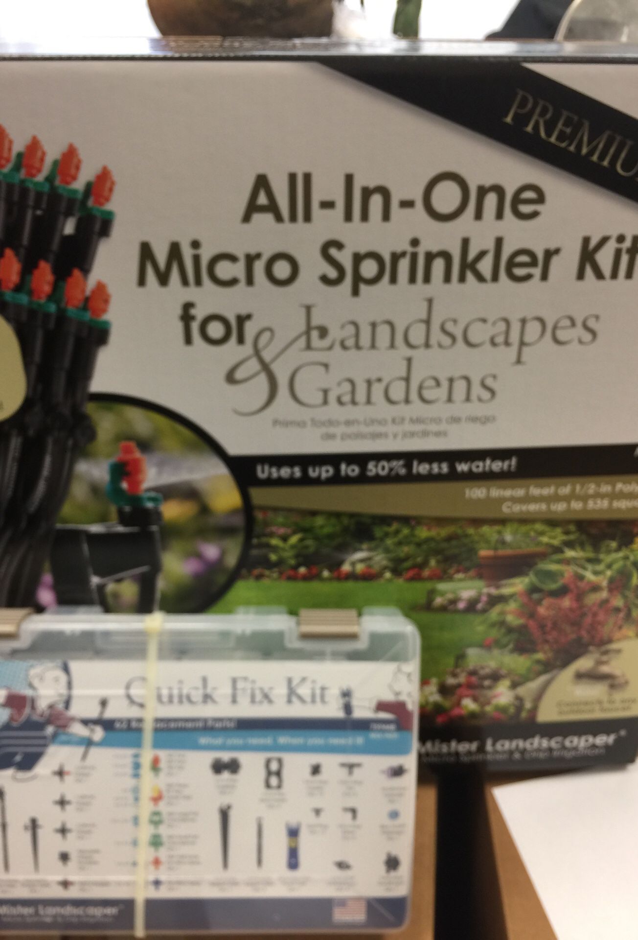 Mister Landscaper All-In-One Micro Sprinkler & Drip Irrigation for Landscapes & Gardens & Quick Fix Kit
