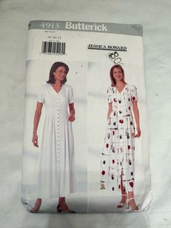 Vintage 1997 Butterick 4913 Jessica Howard Dress Sewing Pattern - Size 18-20-22 (UNCUT)