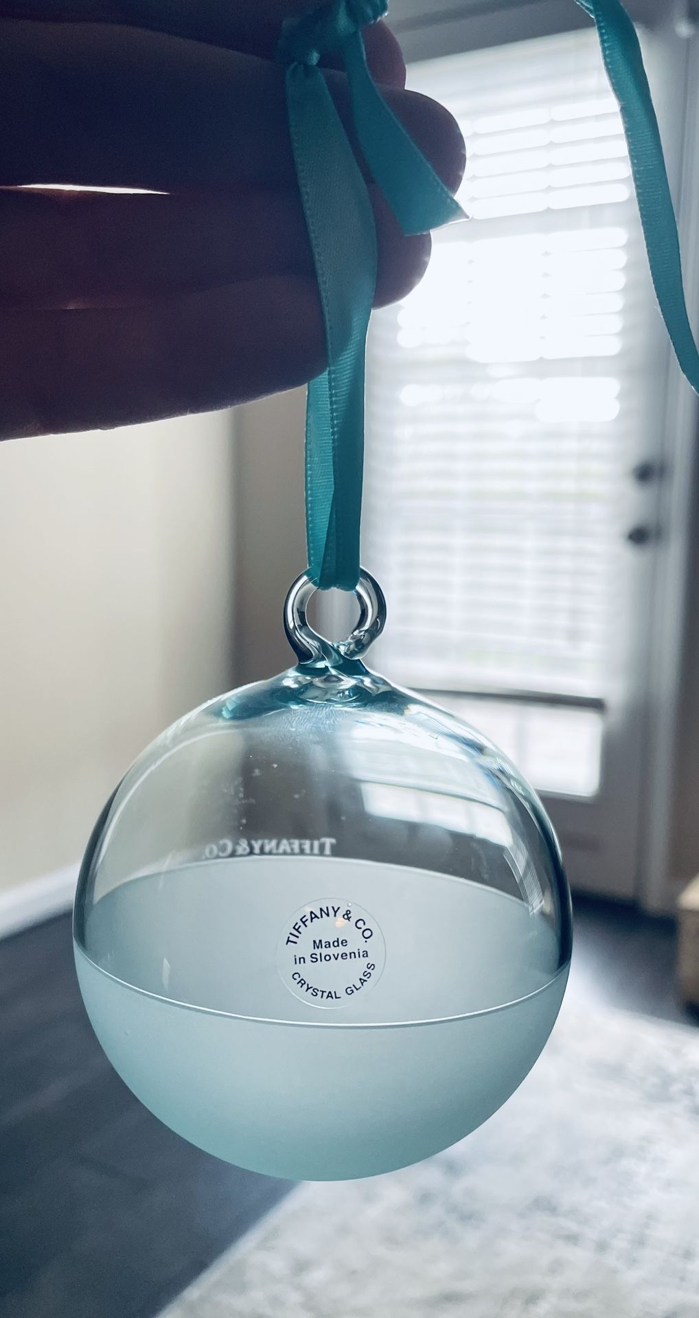 Tiffany & Co ~ 2017 Crystal Glass Ball 75MM Ornament for Christmas ~ New in Box