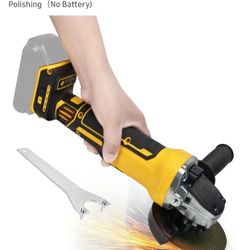 Cordless Angle Grinder for Dewalt 20v Batteries, 6600RPM Brushless Electric Grinder, 4 Variable Speed Metal Grinder for 4.9''Wheels with Adjustable Au