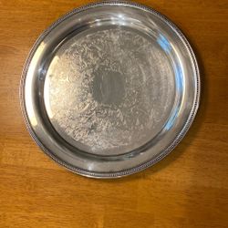 12 in. silver tray, Oneida USA