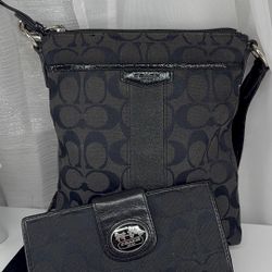 Coach crossbody bag + matching wallet 