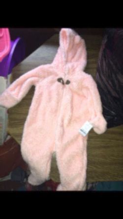 Brand new baby girl 9month footsie with mittens