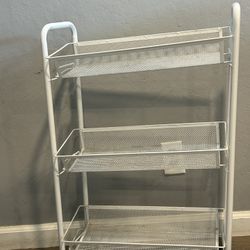$15 Three Tier Metal Mesh Rolling Cart