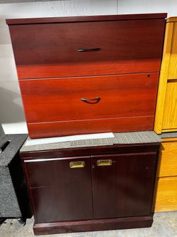 Wood file cabinet