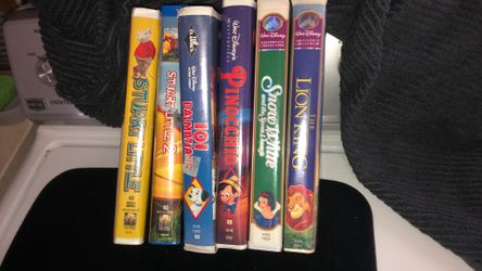 Older Disney and Stuart Little VHS Tapes