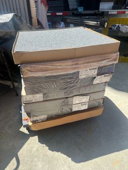 Lot of Shaw Commercial Carpet Tile 24x24 Heather Tile Charcoal M6687 Nylon Gray Office Flooring