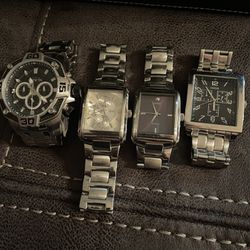 3 Guess Watches 1 Invicta 