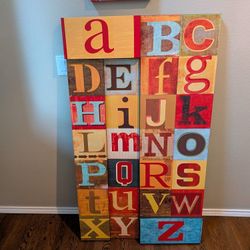 Alphabet Artwork - Kids Room Nursery Etc