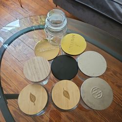 9-Piece Upcycled Glass Storage Jar Set - Cleaned & Sealed Lids - Eco-Friendly