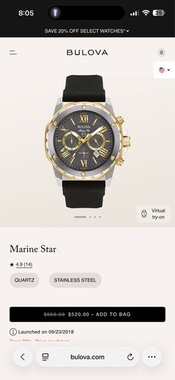 Bulova Men's Marine Star Chronograph Watch 98B277