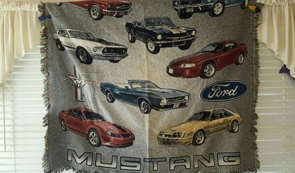 Vintage Mustang Blanket 48"×54"