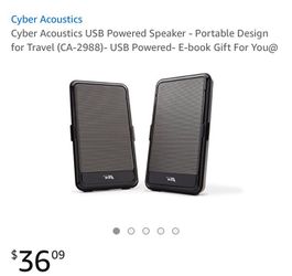 NEW USB Powered Portable Speakers Bluetooth Cyber Acoustics