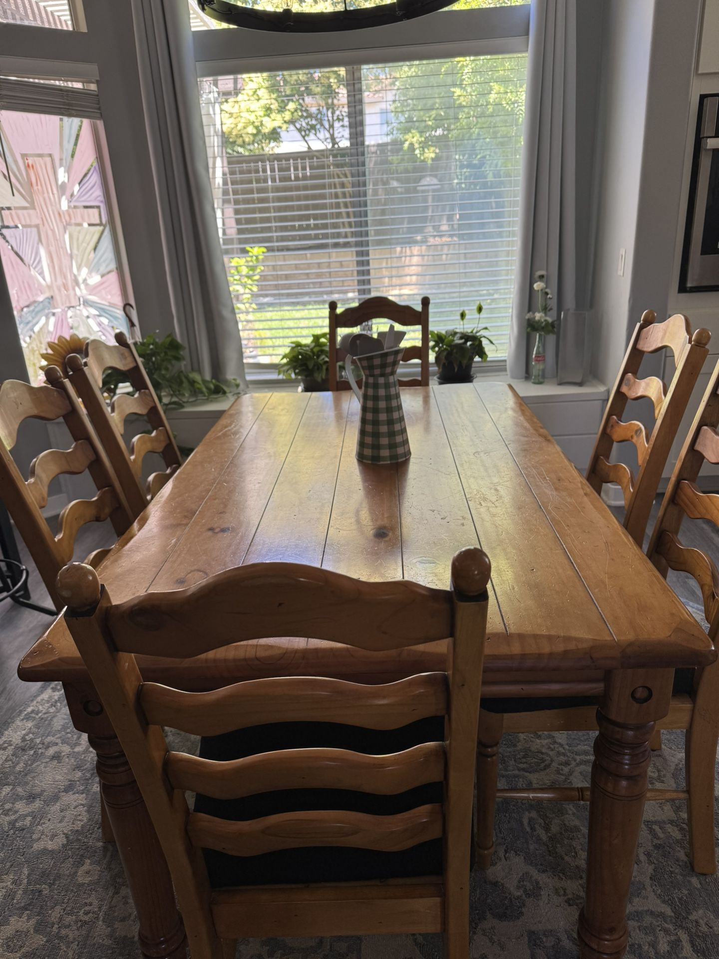 WOOD DINING TABLE SET