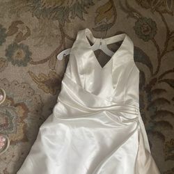 Beautiful Wedding Dress - New - Satin Halter Style 