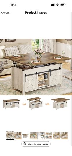 Farmhouse converting coffee / dining table