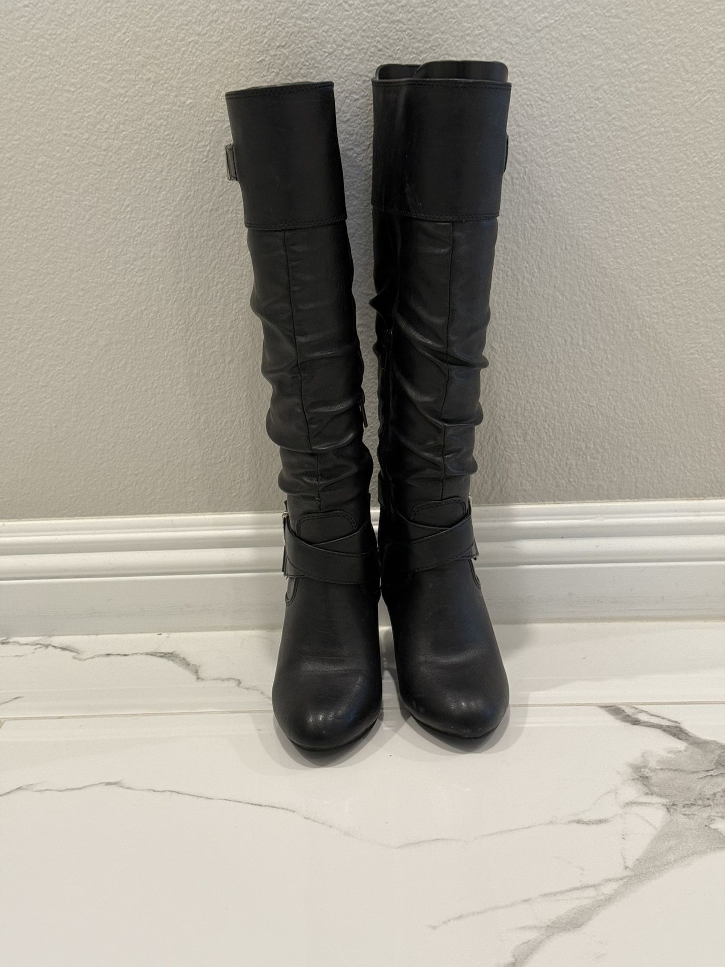 Black Knee High Boots 