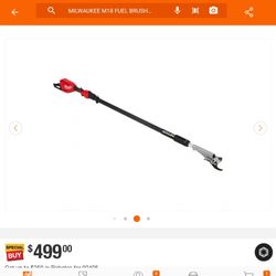 Milwaukee
3
M18 Brushless 18-Volt Lithium-lon Cordless Telescoping Pole Pruning Shears Saw (Tool-Only)