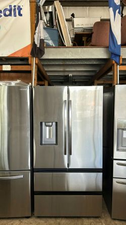 Samsung 4-Door Refrigerator (French Door Fridge with Drawer Freezer) Stainless Steel - Water Dispenser LED Lighting