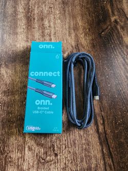 Onn 6 Ft Braided Charging Cable Type C