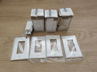 4 Lutron Claro On/Off Switch with Wallplate, 15-Amp/Single-Pole