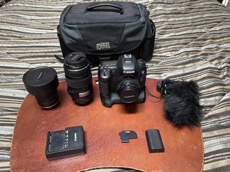 Canon 7D Mark 2 W/ 3 Lenes & Accessories