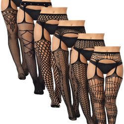 Buauty 3 Pcs Black Fishnet Stockings 