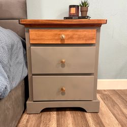 Modern refinished nightstand / side table