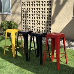 Bar Height Metal Stools In Tracy 