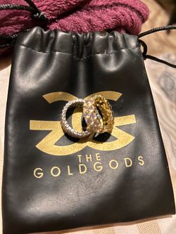 The Gold Gods Iced-Out Ring Set – $70 for Both 💎