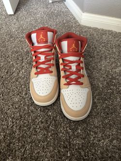 Light Curry Cardinal Red Jordan 1