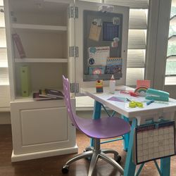 American Girl Z Yang’s Desk Rare retired set
