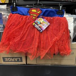 New, Women’s Supergirl Tutu Skirt Fits Up To Size 8