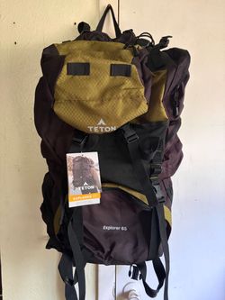 Teton Sports Explorer Internal Frame Backpack Black 65L Hiking Camping Pack