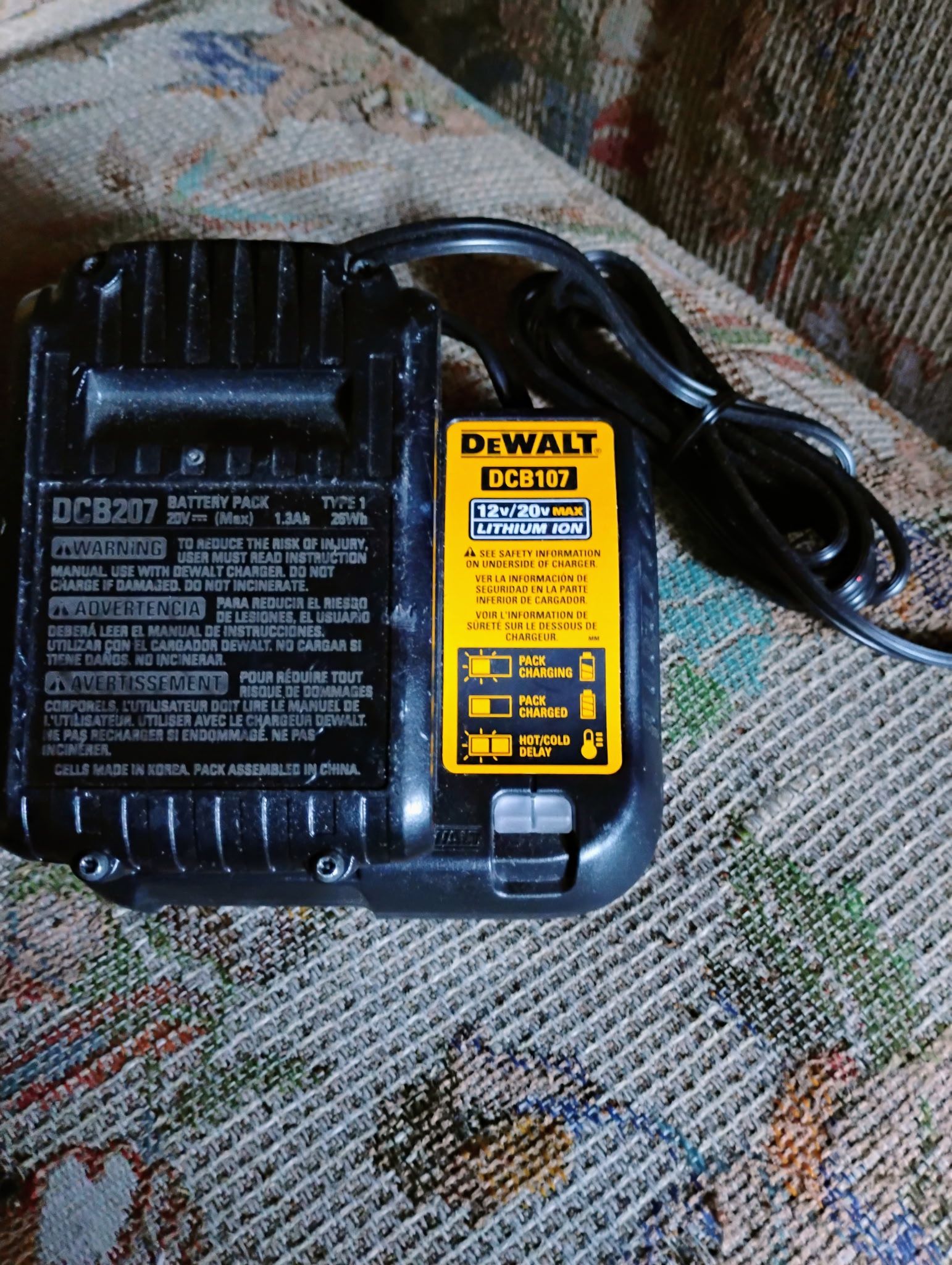 Two of them. DeWalt battery and charger