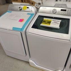 SAMSUNG TOP LOAD WASHER AND DRYER OPEN BOX ITEM RA27G