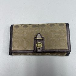 Coach Wallet With Check Book Holder