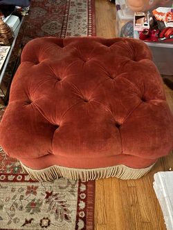 Burgundy Ottoman