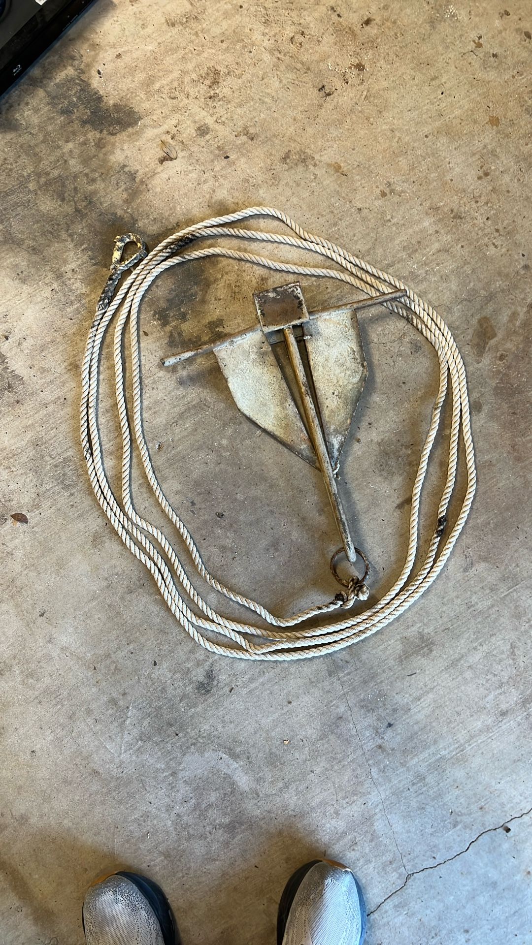 Danforth Boat Anchor & Fluke (17.25”H) w 23ft Line