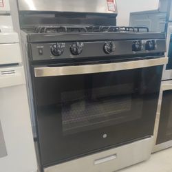 New GE - 4.8 Cu. Ft. Freestanding Gas Range with Precise Simmer Burner and Sealed Cooktop Burners - 