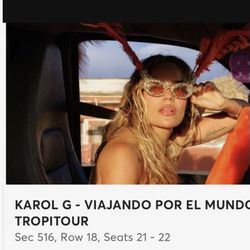 KAROL G TICKETS 🎫